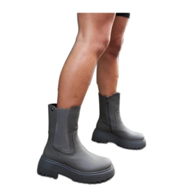 Green insulated platform boots Green insulated platform boots