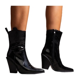Black patent boots Black patent boots