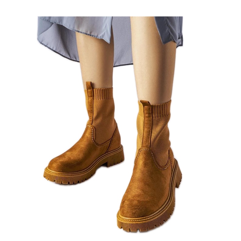 Brown eco-suede boots Big Star MM274541 Brown eco-suede boots Big Star MM274541