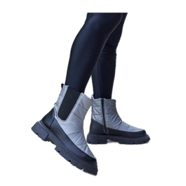 Gray insulated snow boots grey