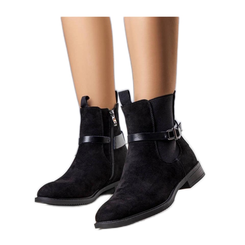 Black insulated classic ankle boots