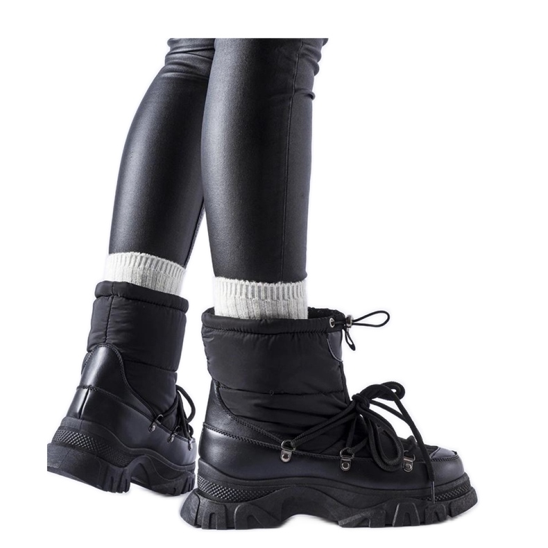 Solea Black warm snow boots
