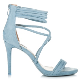 Vices Blue sandals on a high heel
