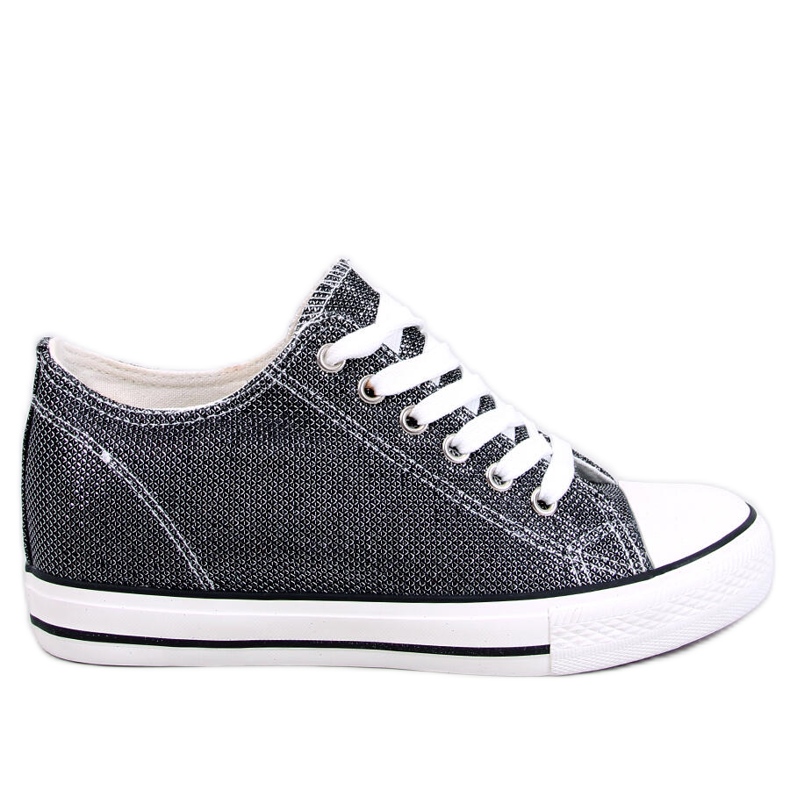 Black wedge sneakers