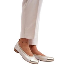 Comfortable Ballet Flats Model Zazoo 2890/004 Gold golden Comfortable Ballet Flats Model Zazoo 2890/004 Gold golden