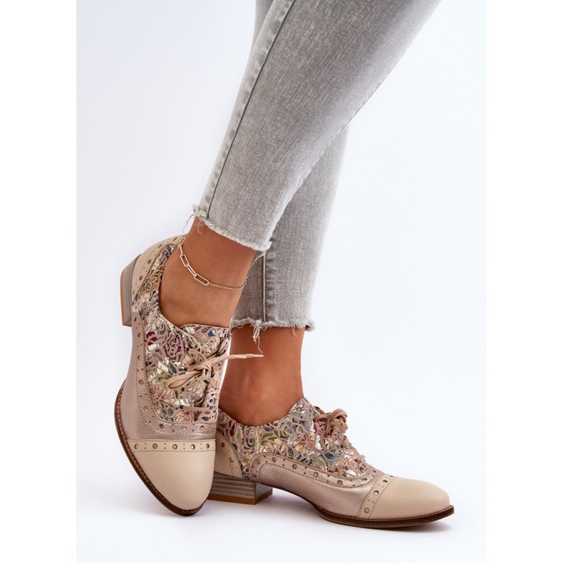Leather Women's Shoes Maciejka 06408-04 Beige Leather Women's Shoes Maciejka 06408-04 Beige