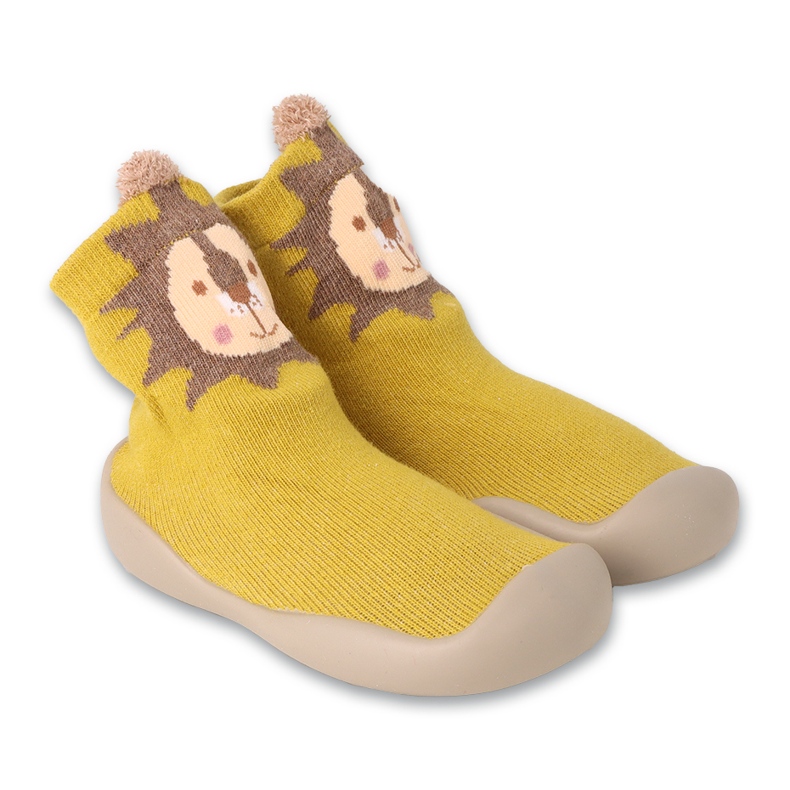 Befado yellow/brown baby shoes with an animal motif 002P077 Befado yellow/brown baby shoes with an animal motif 002P077