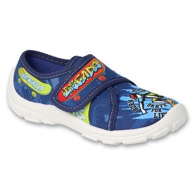 Befado children's slippers with velcro 974Y539 blue/multicolored