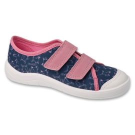 Befado children's sneakers with velcro 772Y012 pink/navy blue Befado children's sneakers with velcro 772Y012 pink/navy blue