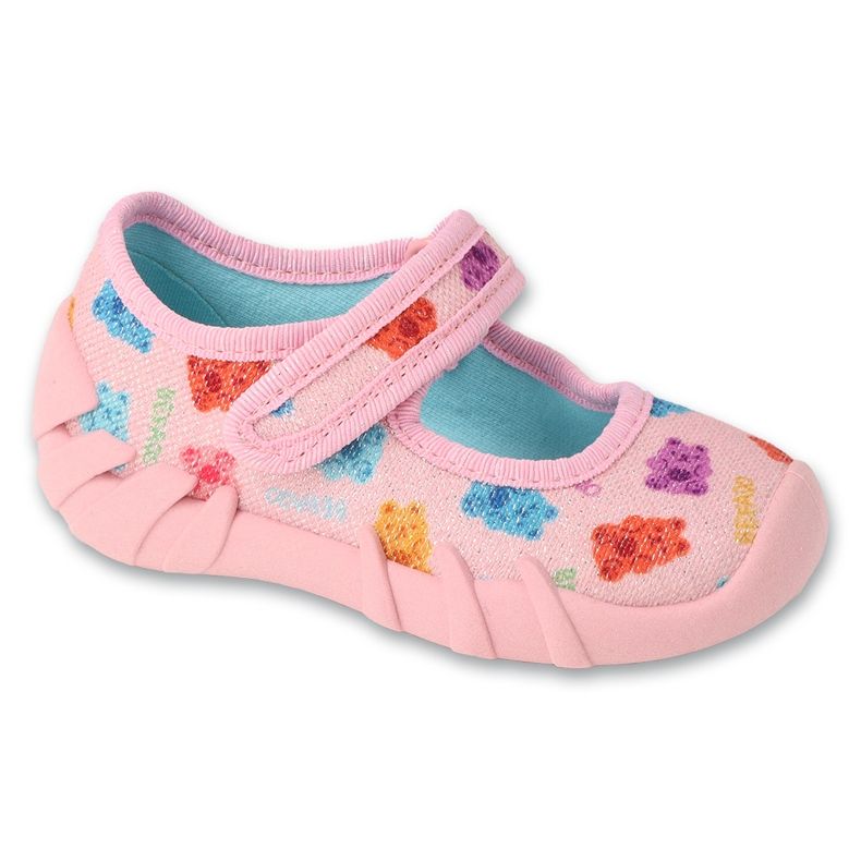 Befado children's slippers with velcro 109P268 pink