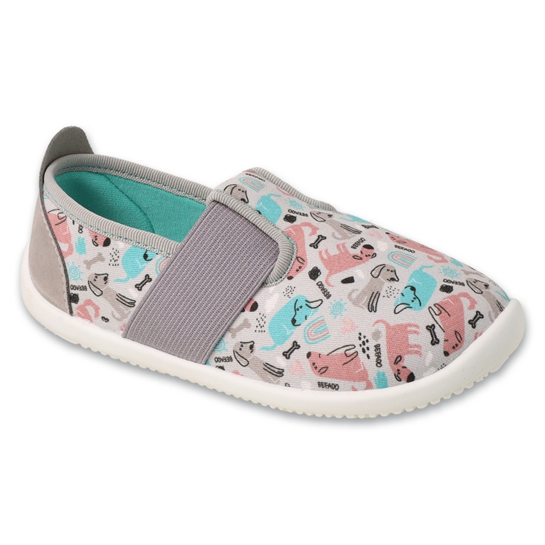Befado children's slippers, flexible sole, 901X022, gray grey