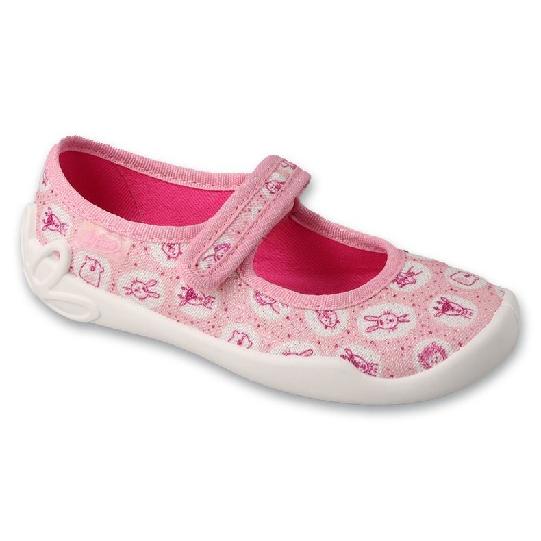 Befado children's slippers with Velcro, breathable soles, 114X547, pink Befado children's slippers with Velcro, breathable soles, 114X547, pink