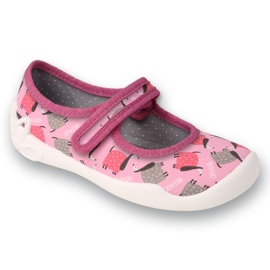 Befado children's slippers with Velcro, breathable soles, 114X549, pink Befado children's slippers with Velcro, breathable soles, 114X549, pink