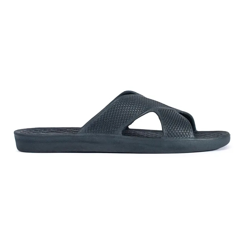 Shelvt Men's navy blue pool flip-flops