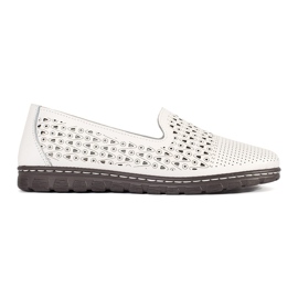 Goodin Openwork comfortable white leather ballerinas shoes Goodin Openwork comfortable white leather ballerinas shoes