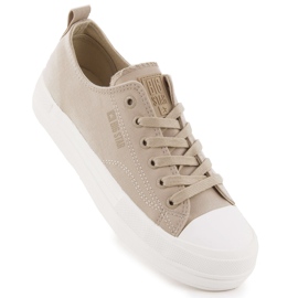 Women's sneakers on the platform beige Big Star LL274969 Women's sneakers on the platform beige Big Star LL274969