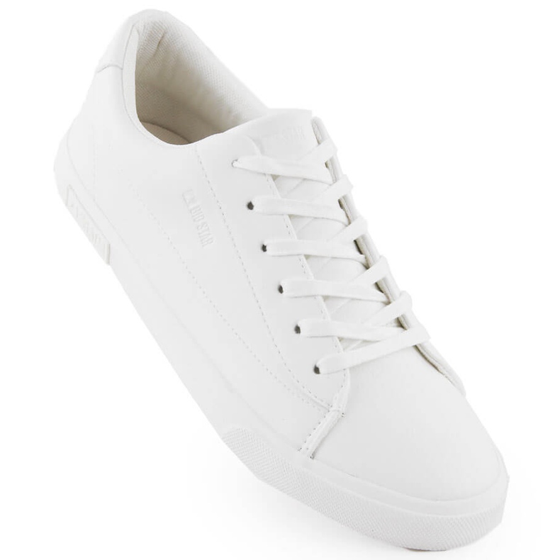 Men's sneakers made of ecological leather, white Big Star NN174250
