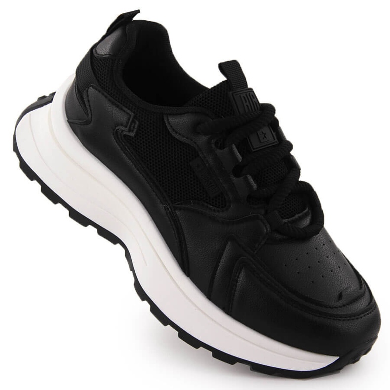 Black Big Star NN274A106 platform sports shoes