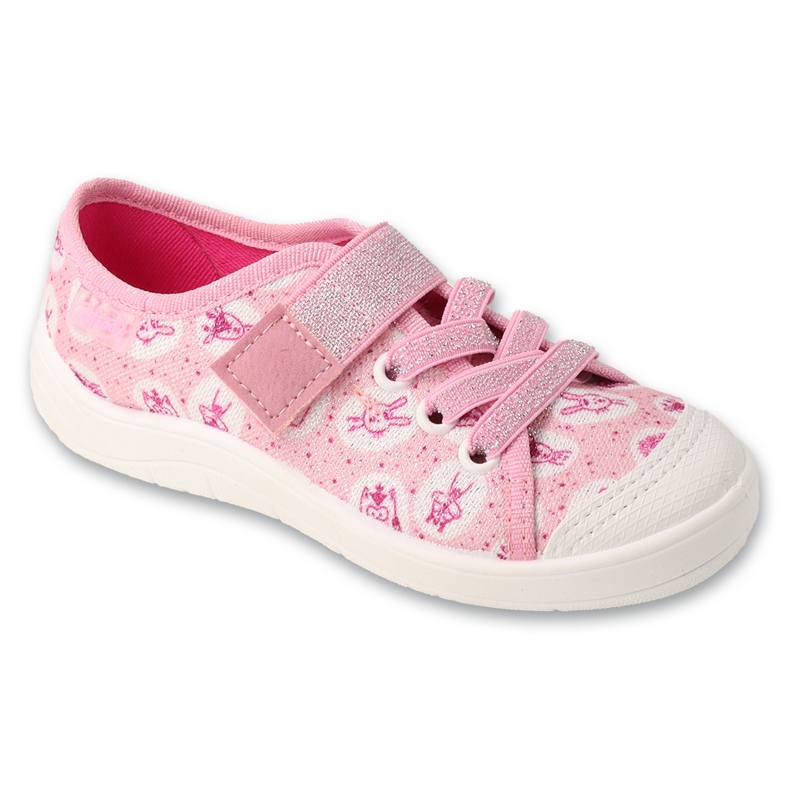 Befado children's slippers 351X037 pink with applications