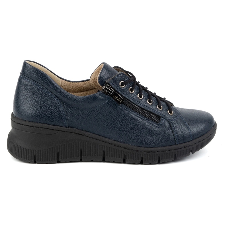 Olivier Women's leather shoes with a thick sole 1236 Navy/navy blue Olivier Women's leather shoes with a thick sole 1236 Navy/navy blue