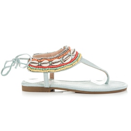 Vices Tied ethno sandals blue