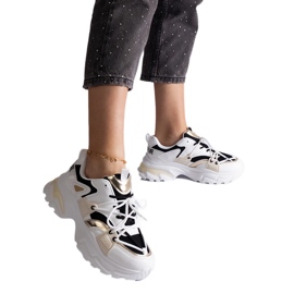 White and black sports sneakers