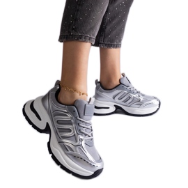 Silver women's sports sneakers Silver women's sports sneakers