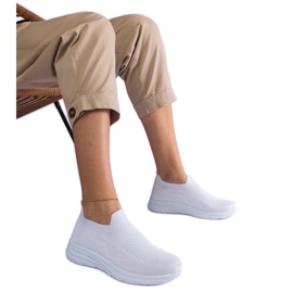 White slip-on sports sneakers White slip-on sports sneakers