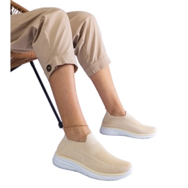 Beige slip-on sports sneakers Beige slip-on sports sneakers