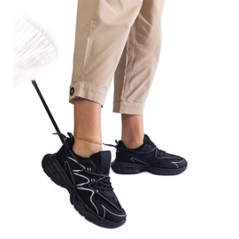 Black women's sneakers on a massive sole