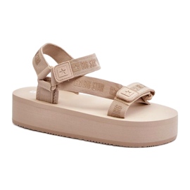 Women's sandals on the platform Big Star NN274A528 beige