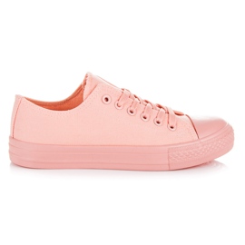 Tied Low Sneakers pink