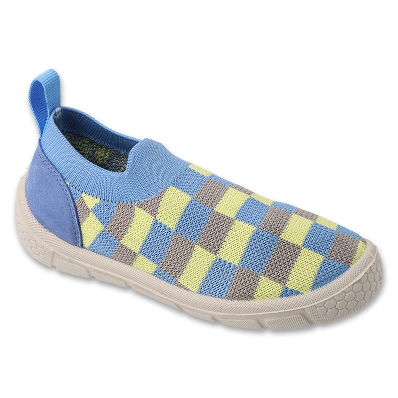 Befado children's slippers inserted in blue checkered 102x029
