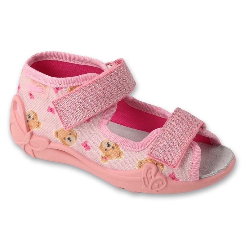 Befado teddy bears children's leather insert 342p069 pink