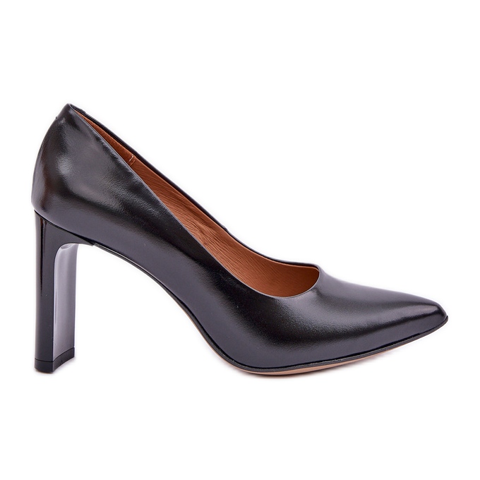 Lewski Shoes Elegant pumps made of natural leather on the Lewski post 2659/2043 black