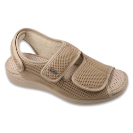 Dr.orto Befado Women's Velcro sandals PU 077D005 beige Dr.orto Befado Women's Velcro sandals PU 077D005 beige