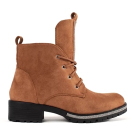Light brown laced boots