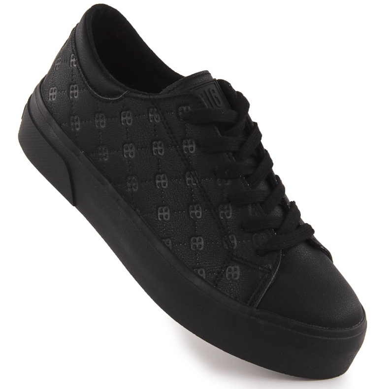 Women's eco leather sneakers Black Big Star RR274335