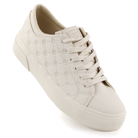 Women's eco leather sneakers Logged beige Big Star RR274336 Women's eco leather sneakers Logged beige Big Star RR274336