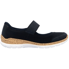 Rieker N42B0-14 navy blue women's comfortable Velcro shoes