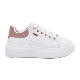 Women's sneakers on the platform eco leather white Women's sneakers on the platform eco leather white