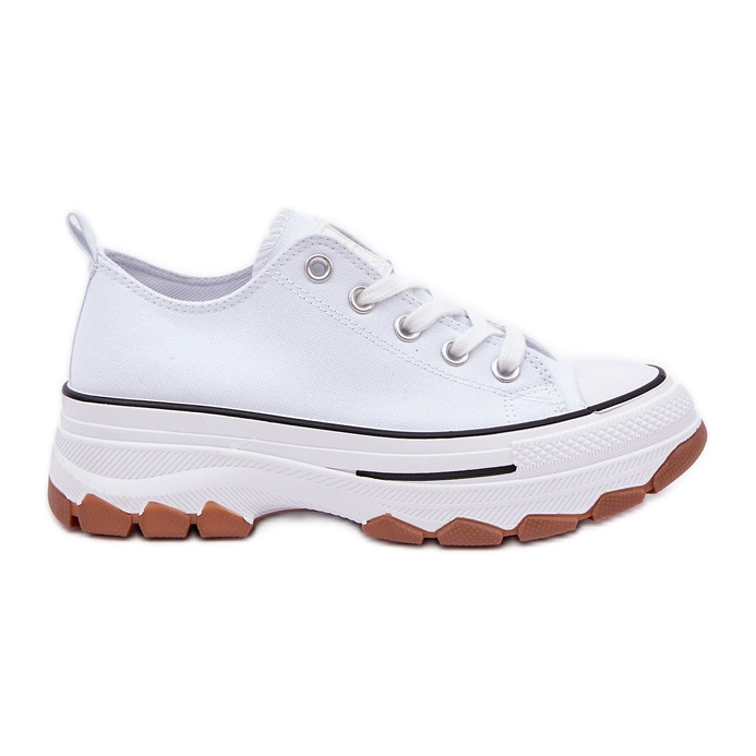News Low women's sneakers on the platform white