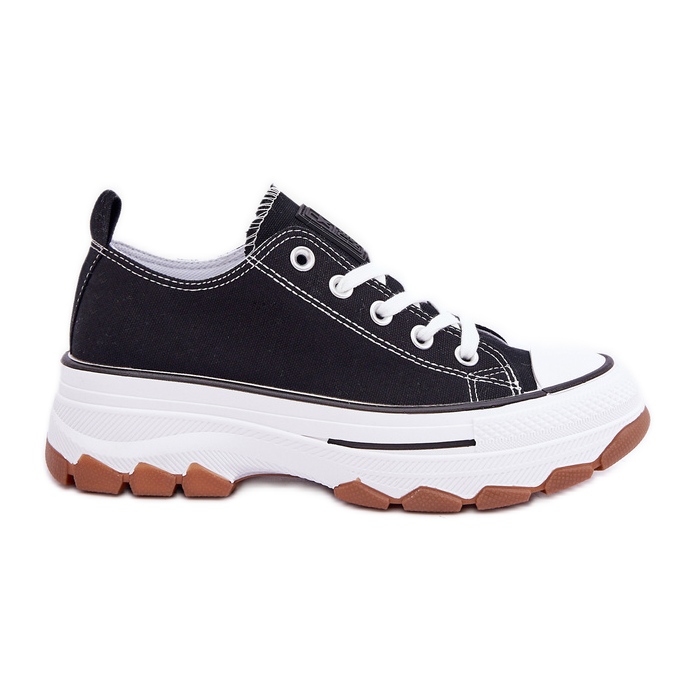 News Low women's sneakers on the platform black