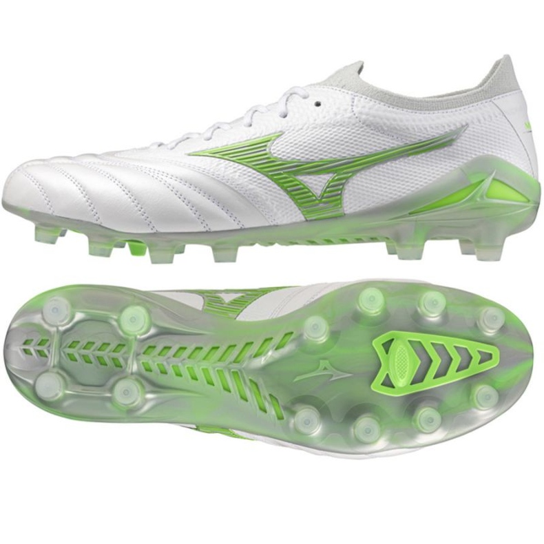 MIZUNO MORELIA NEO IV JAPAN FG P1GA254037 White and green