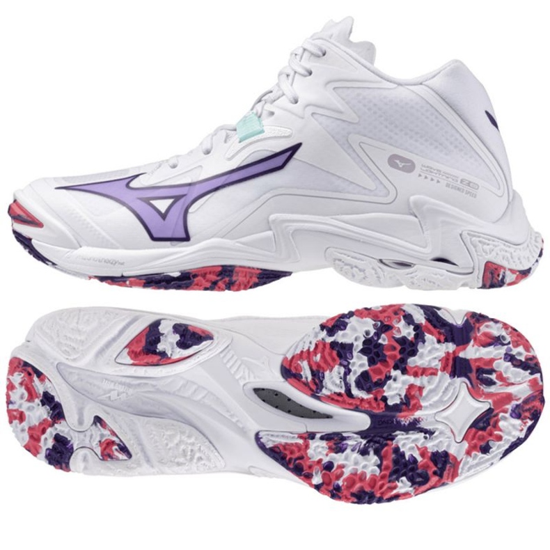 Mizuno Wave Lightning Z8 Mid V1GC240520 white shoes