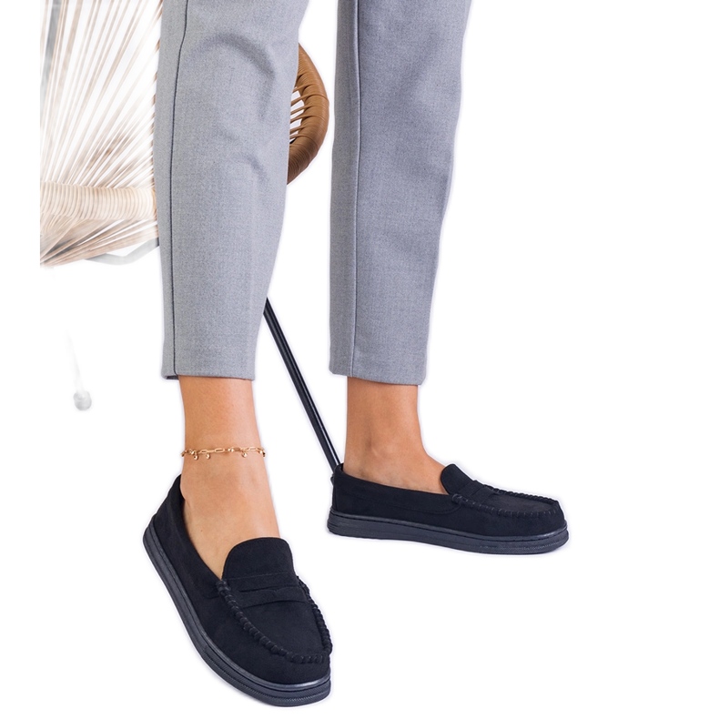 Black women's loafers from Ekozamsz