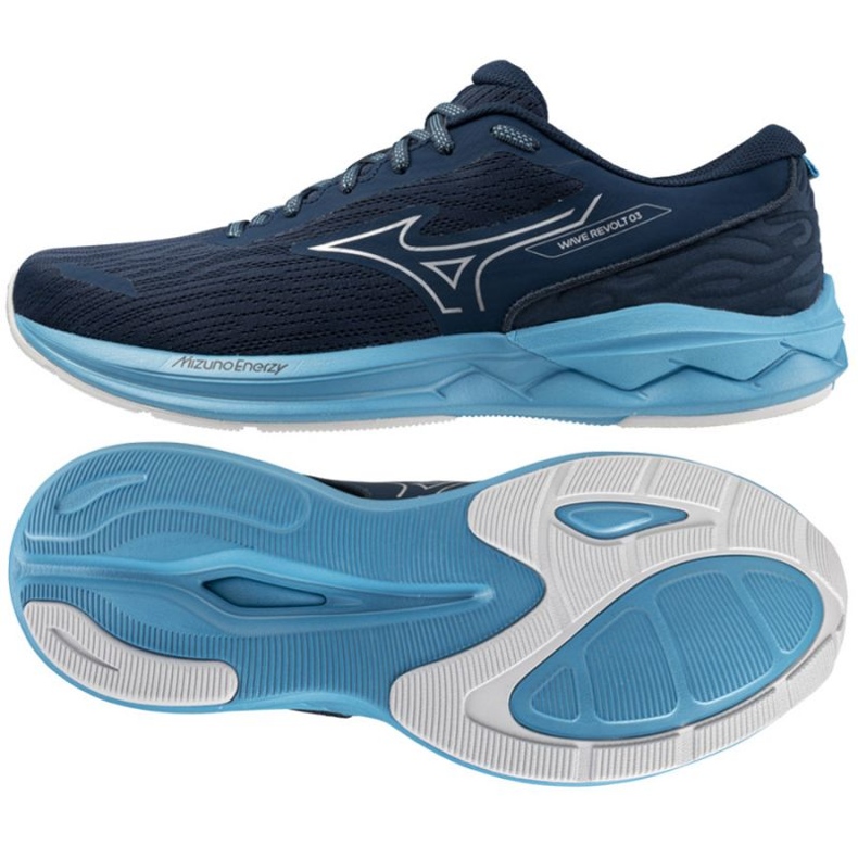 MIZUNO WAVE REVOLT 3 J1GC248154 NAVY shoes blue