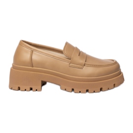 Women's dark beige loafers