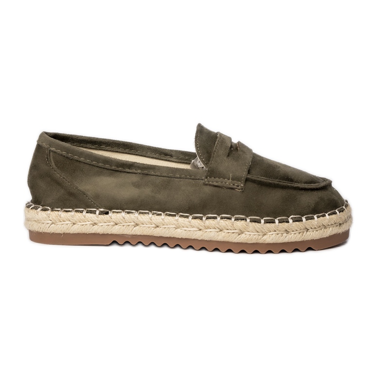 Women's espadrilles dark green loafers Women's espadrilles dark green loafers