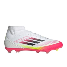 Adidas F50 League FG/MG MID JI0434 white and red football shoes Adidas F50 League FG/MG MID JI0434 white and red football shoes